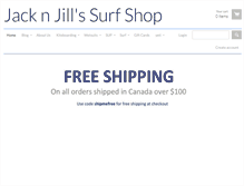 Tablet Screenshot of jacknjillssurfshop.com